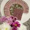 Natural henna cones arranged in a display with MehndiByRuqayya branding